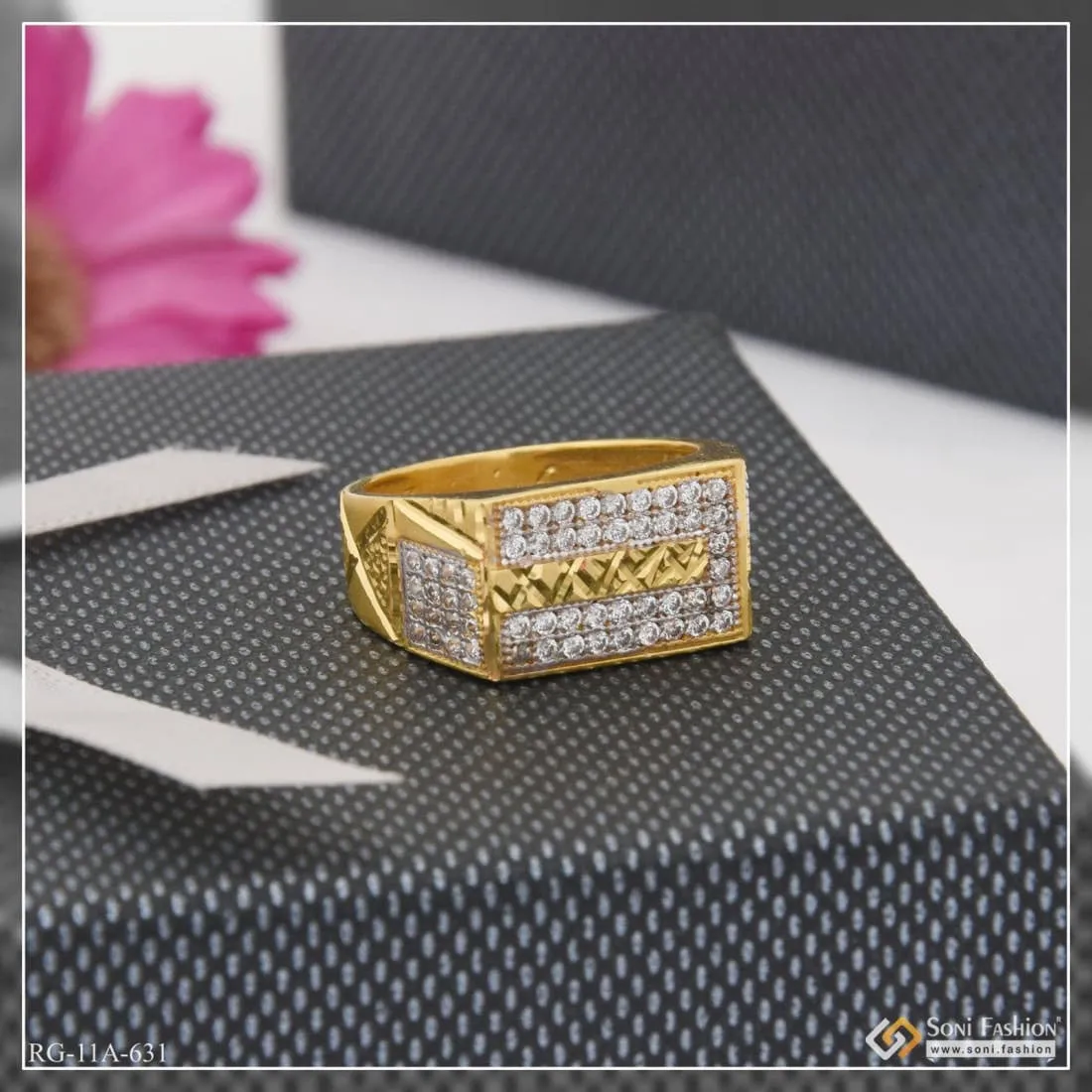 1 Gram Gold Forming Attention-Getting Design High Quality Ring for Men - Style A631
