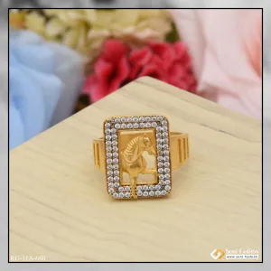 1 Gram Gold Forming Horse Cool Design Superior Quality Ring for Men - Style A680