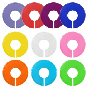 10 Pcs Closet Dividers For Hanging Clothes, Color Plastic Hanger Tags Clothing R