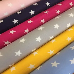 100% Cotton Poplin Stars - Select Colour - Sold by Half Metre