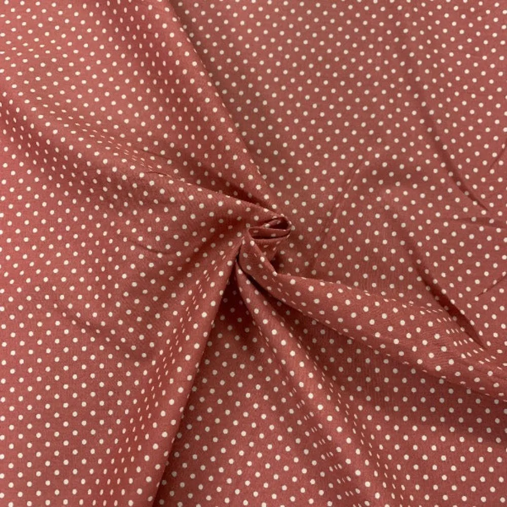 100% Cotton  - Rose and Hubble - Spot - Dusky Pink - Sold by Half Metre
