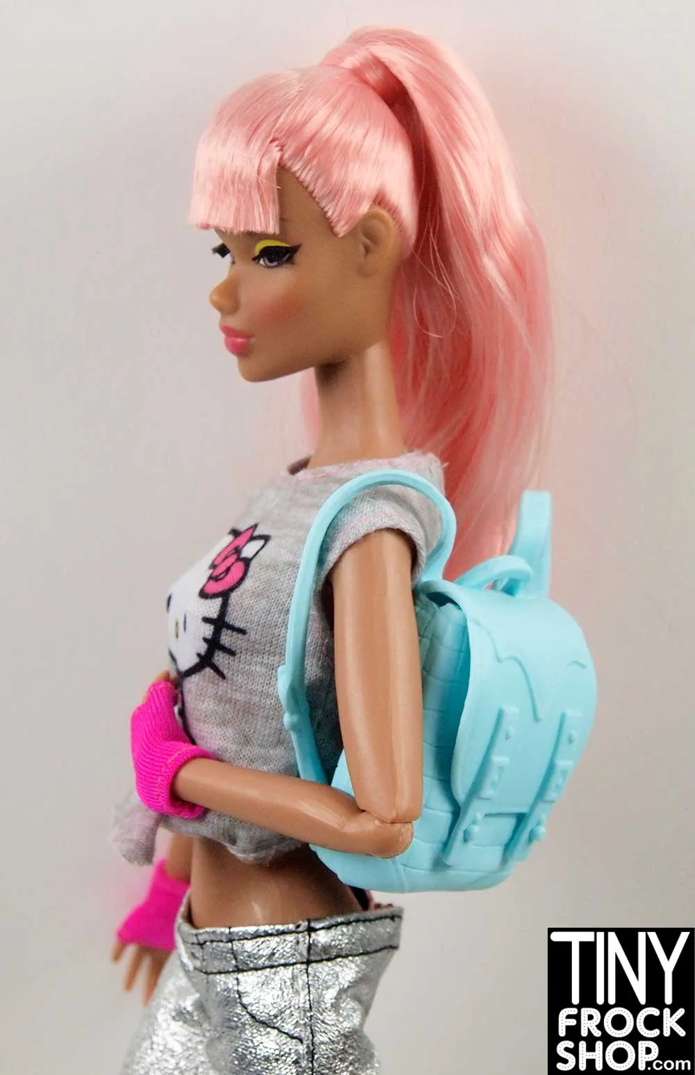 12" Fashion Doll Blue Backpack
