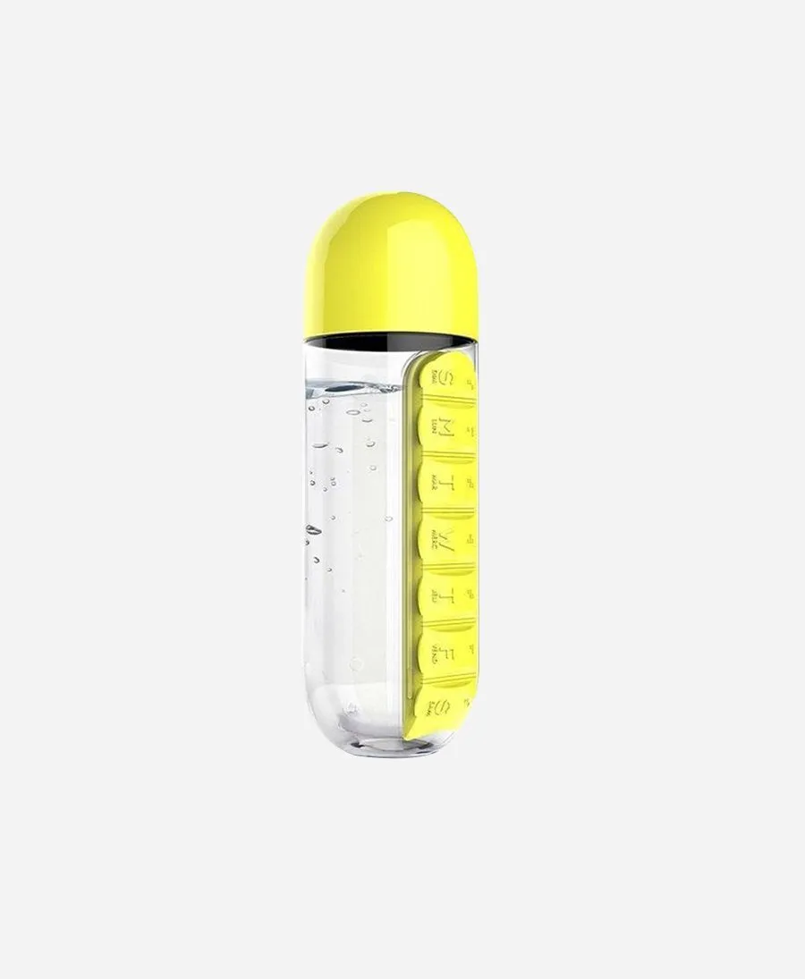 2-in1 Pill Organizer Water Bottle