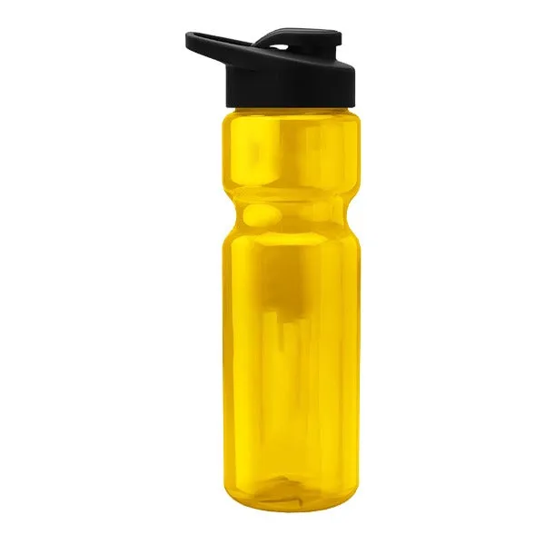 28 Oz. Poly-Pure Bottle - Drink Thru Lid (Q343722)