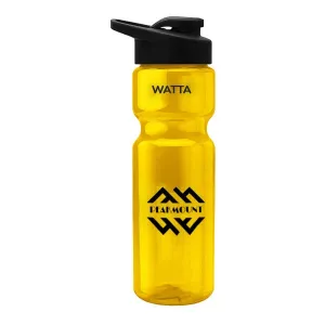 28 Oz. Poly-Pure Bottle - Drink Thru Lid (Q343722)