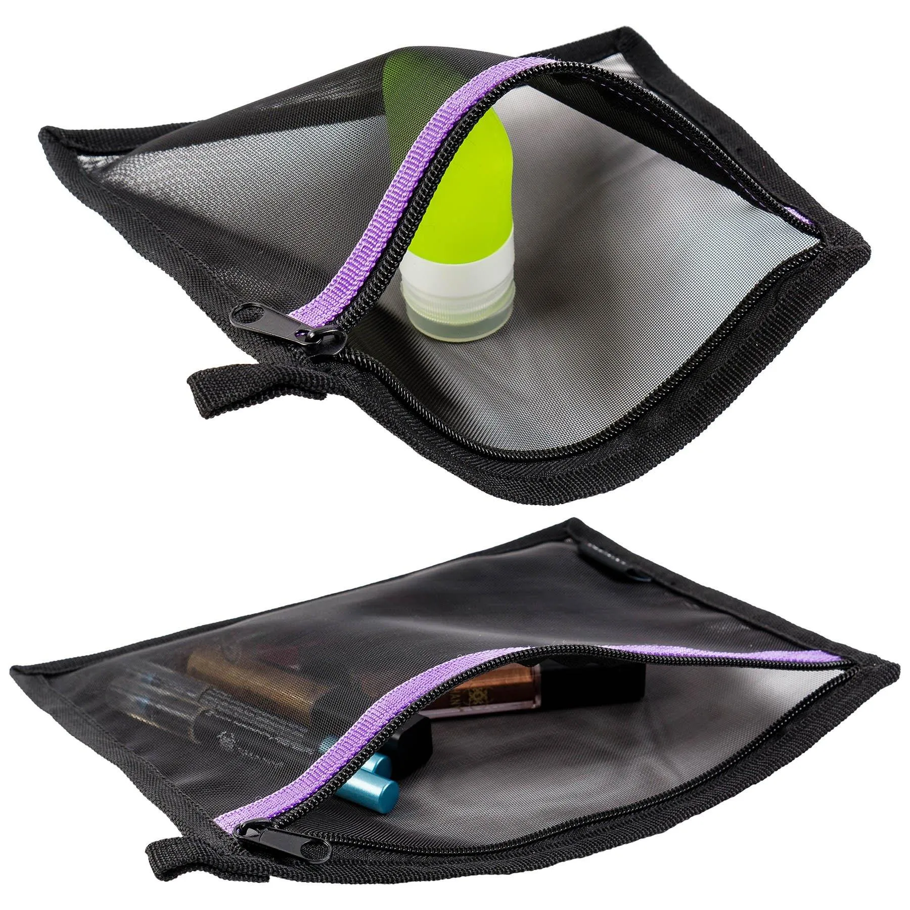 4-in-1 Mesh Travel Toiletry and Makeup Bag Set