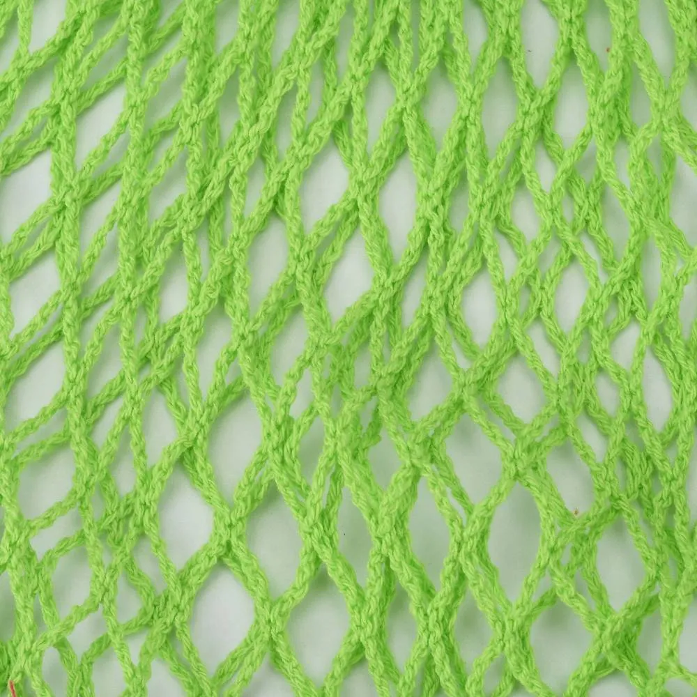 5 pc Portable Cotton Mesh Grocery Bags, Reusable Net Shopping Handbag, Green, 58.05cm, Bag: 35x38x1.8cm.