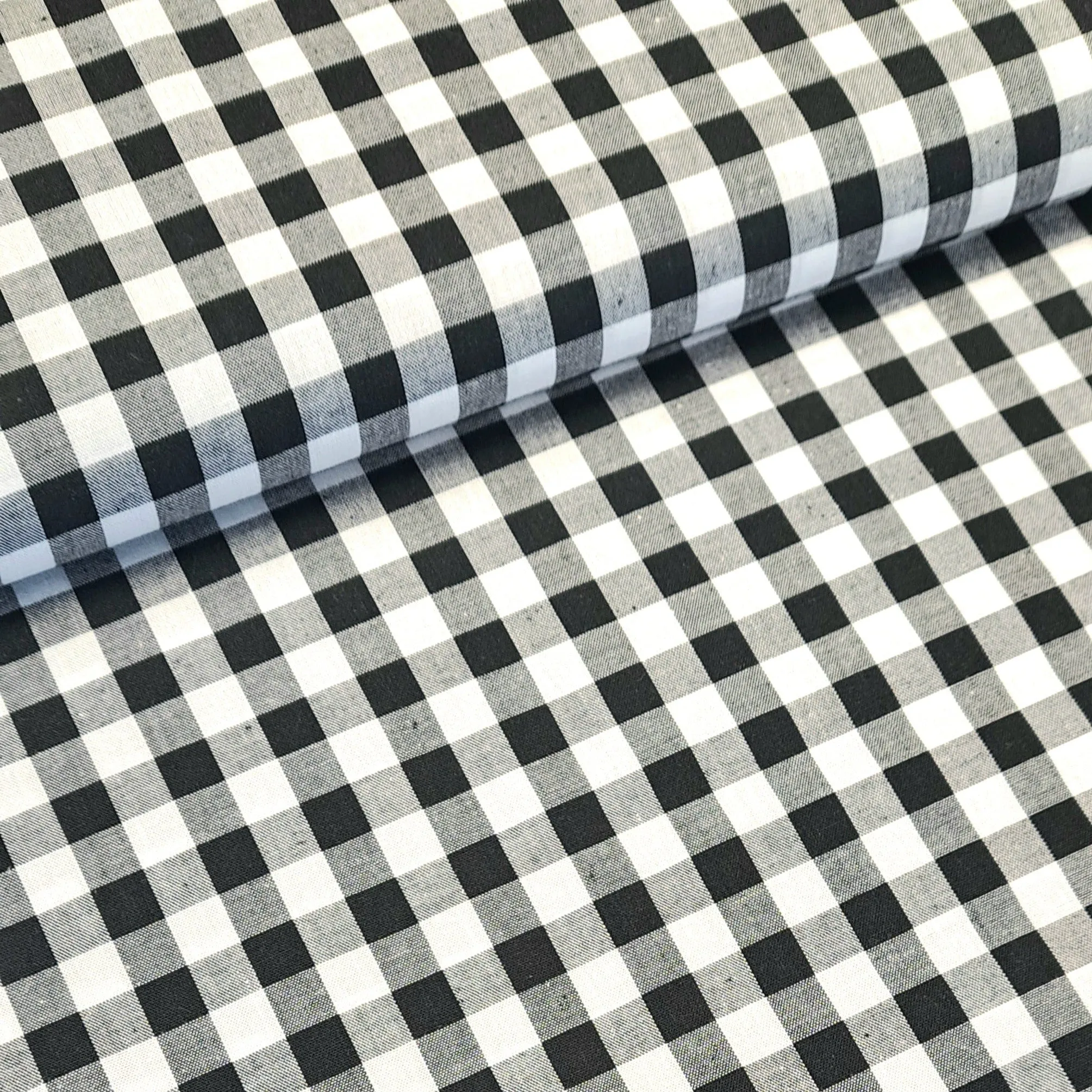9mm Cotton Gingham - Black