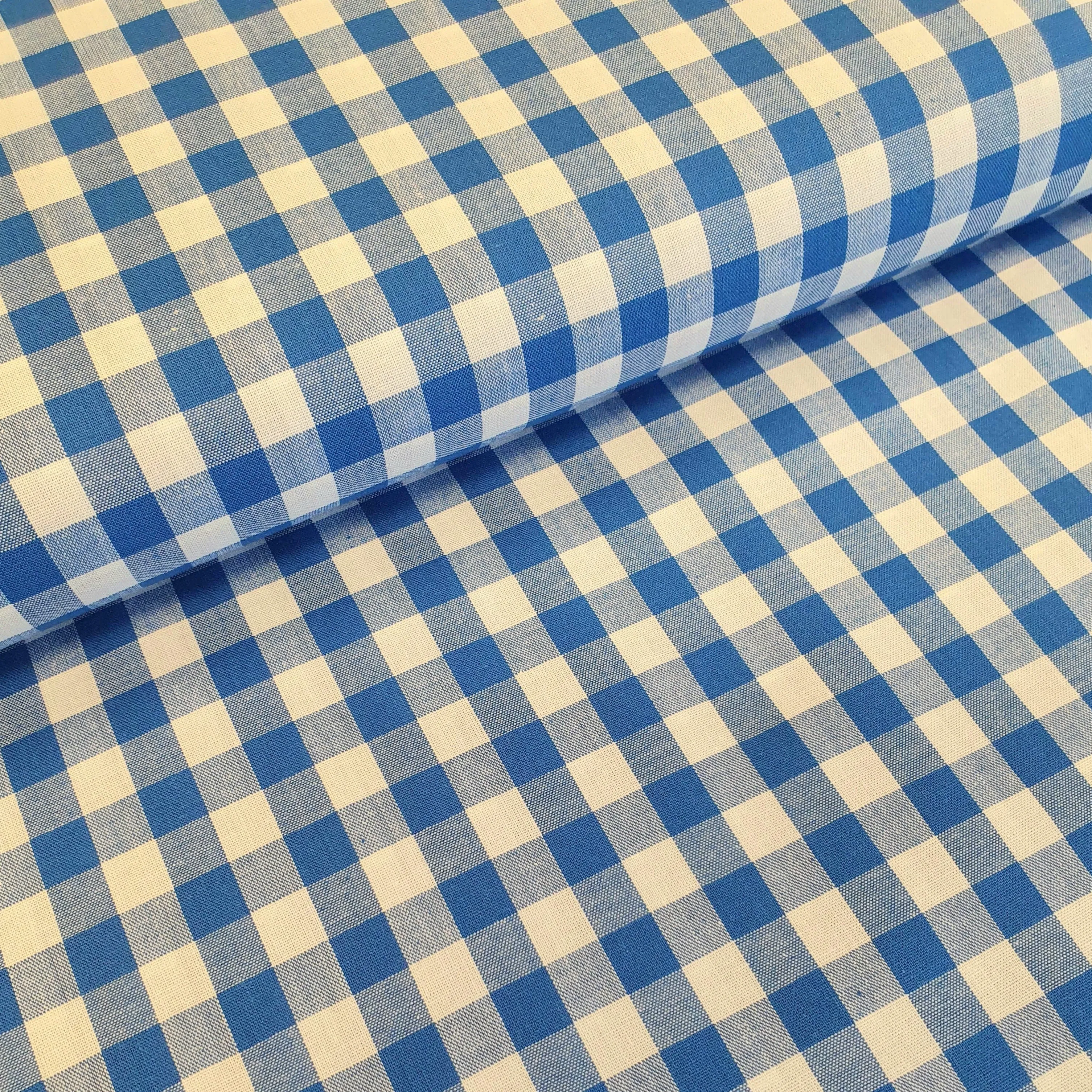 9mm Cotton Gingham - Royal Blue