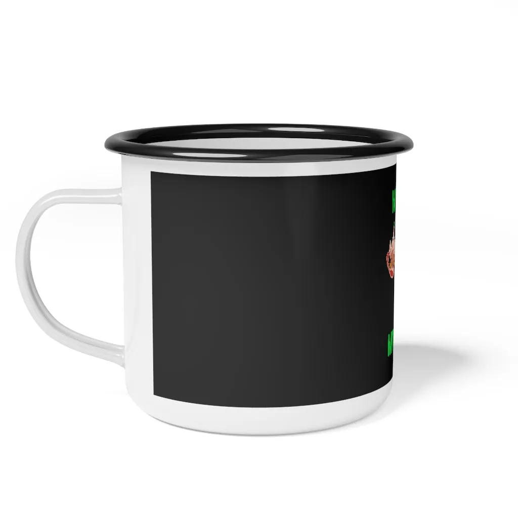 Affirmation Feminist pro choice 12oz Enamel Camping Mug - My Body My Choice