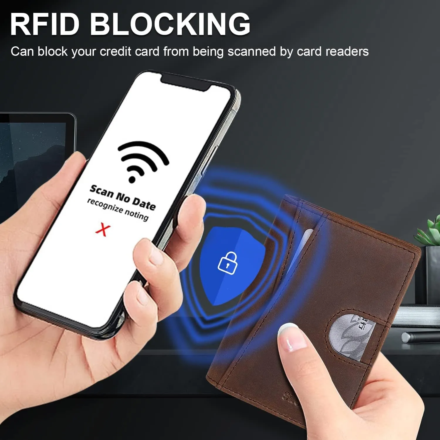 Airtag Card Bag Wallet RFID Anti Theft Leather Card Holder