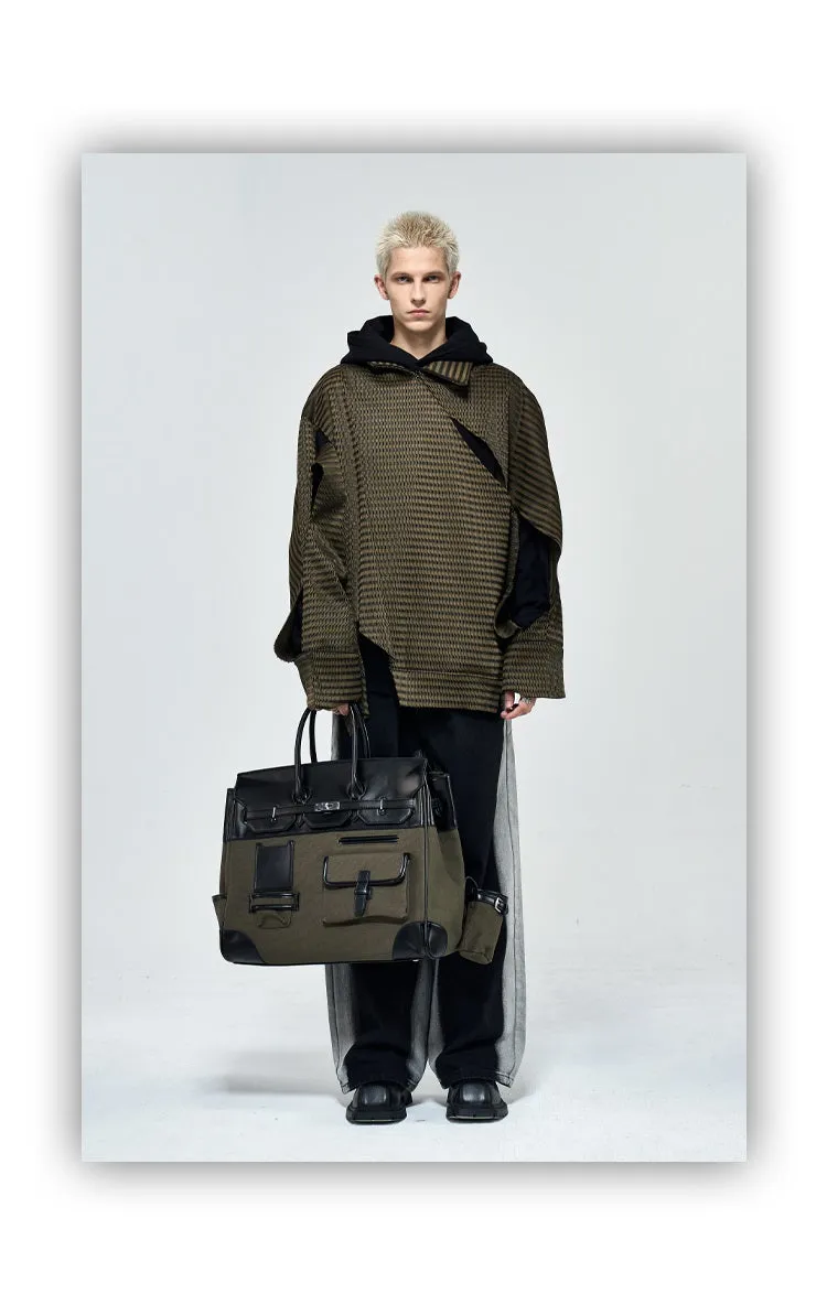 Army green Retro birkin inspired handmade canvas men business travel tote women weekender travel overnight weekend handbag