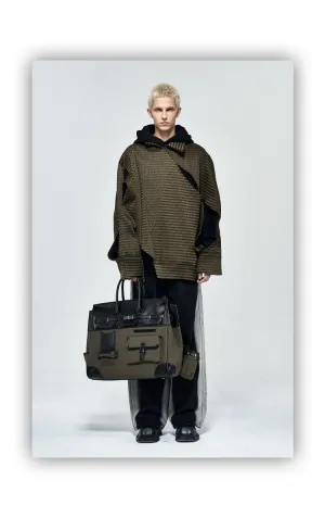 Army green Retro birkin inspired handmade canvas men business travel tote women weekender travel overnight weekend handbag
