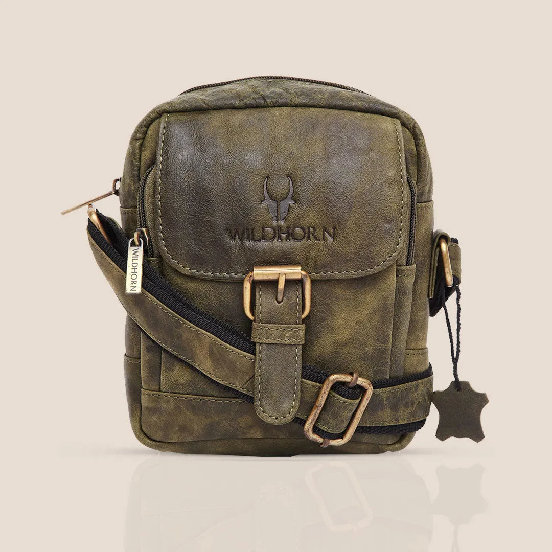 ATHENS Leather Sling Bag for Men