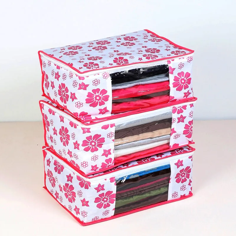 Aura Floral Saree Cover - Set Of Three