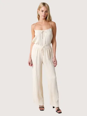 Beige Textured Pant