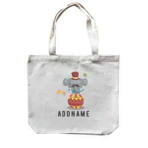 Birthday Circus Suit Elephant Standing Ball Performance Addname Canvas Bag