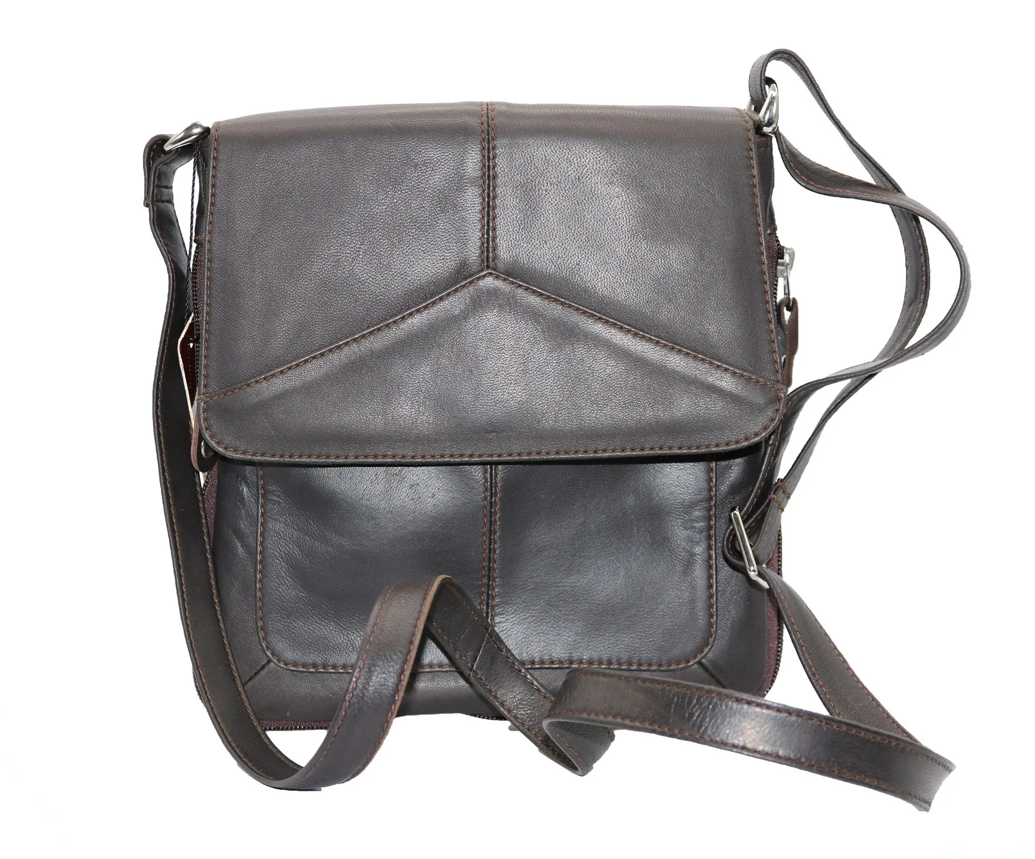 Black Leather Cross Body Bag