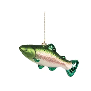 Blown Glass Trout Ornament