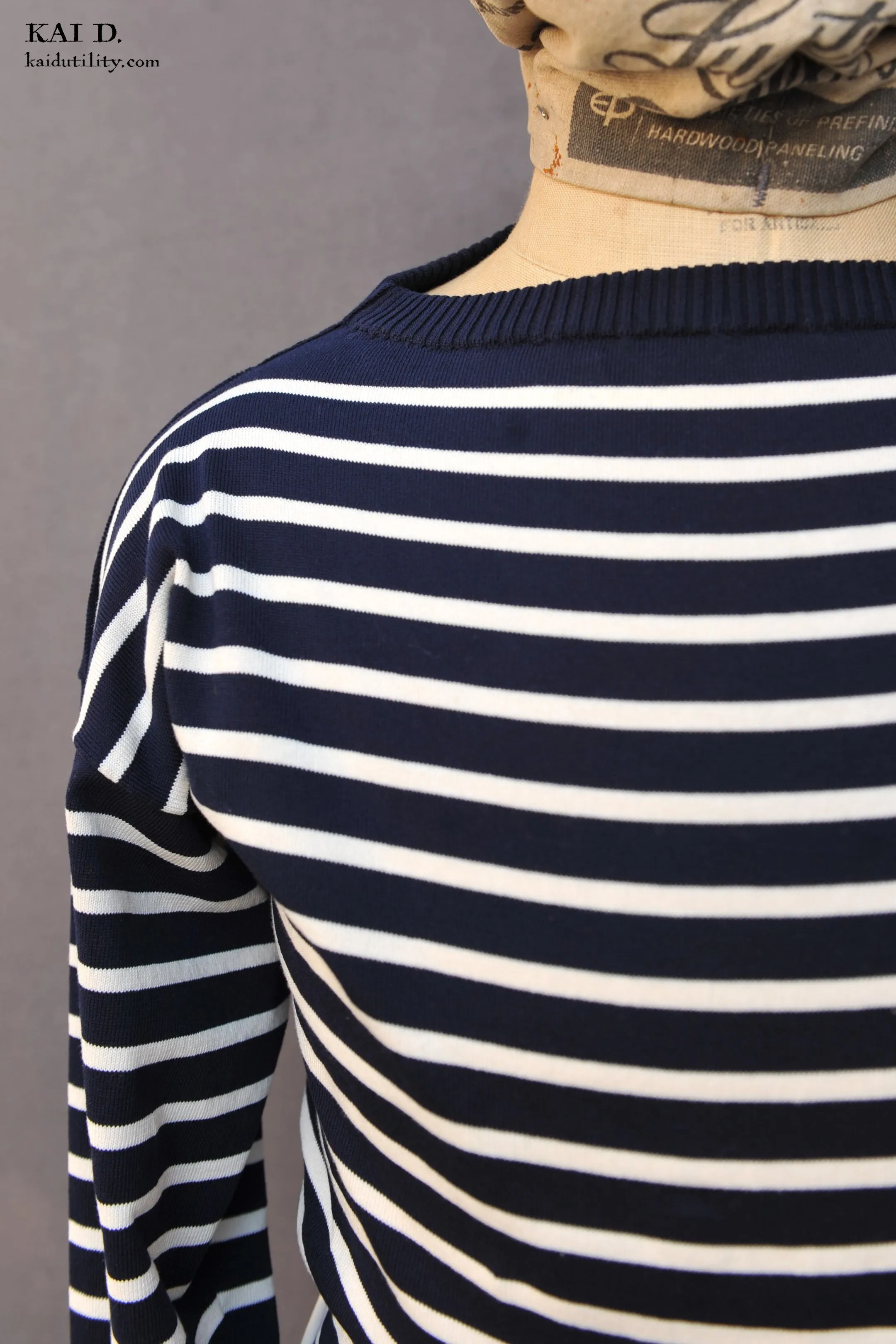Boatsman Sweater - Marine/Off White - XS, L