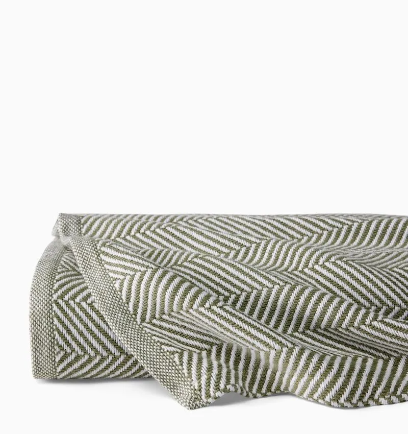 Camilo White and Willow Blanket by Sferra