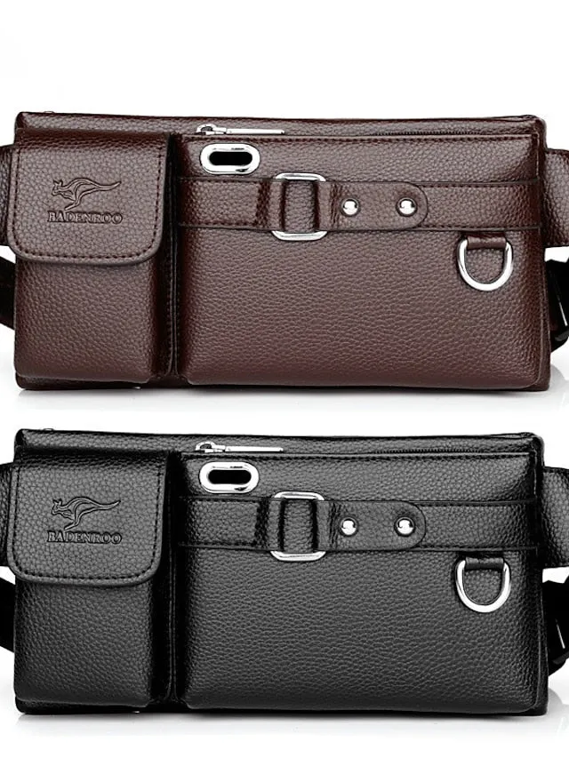 Car Holder New Men's Sports Waist Bag multifunctional outdoor travel Leather Messenger Bag Riding Waist Bag Mobile Phone Waist Bag