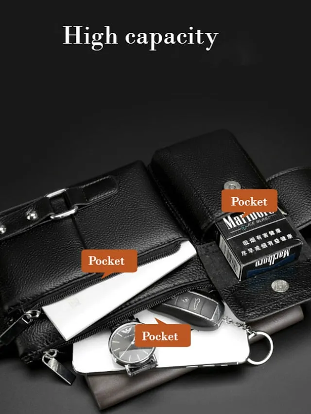 Car Holder New Men's Sports Waist Bag multifunctional outdoor travel Leather Messenger Bag Riding Waist Bag Mobile Phone Waist Bag