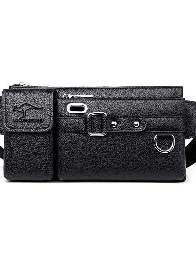 Car Holder New Men's Sports Waist Bag multifunctional outdoor travel Leather Messenger Bag Riding Waist Bag Mobile Phone Waist Bag