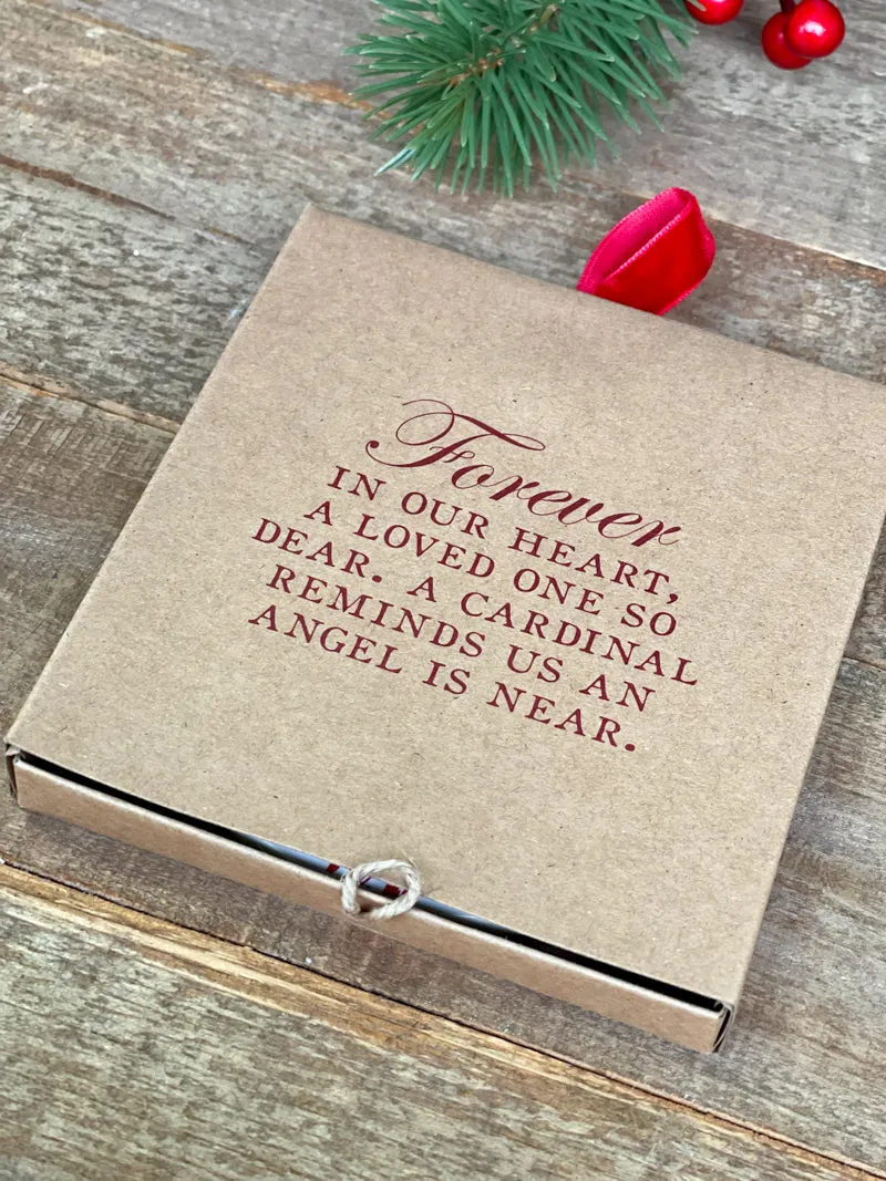 Cardinal Disk Ornament in Box