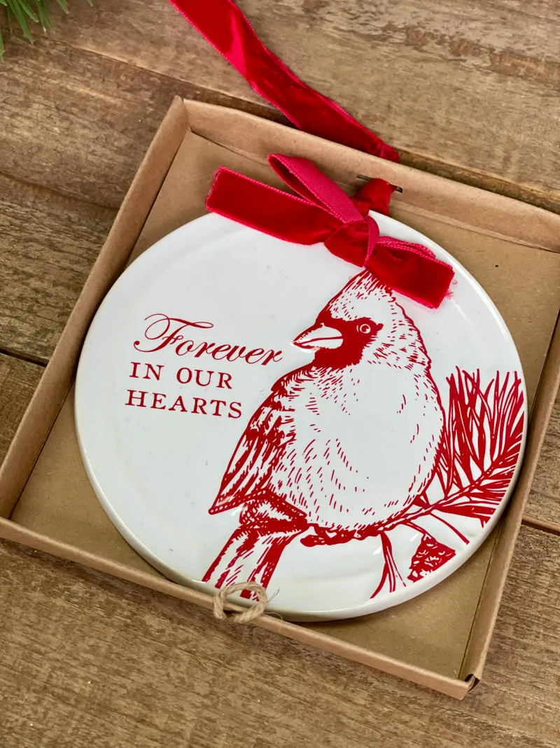 Cardinal Disk Ornament in Box