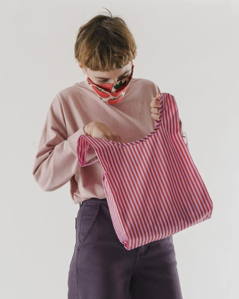 Cerise Stripe Baby Baggu