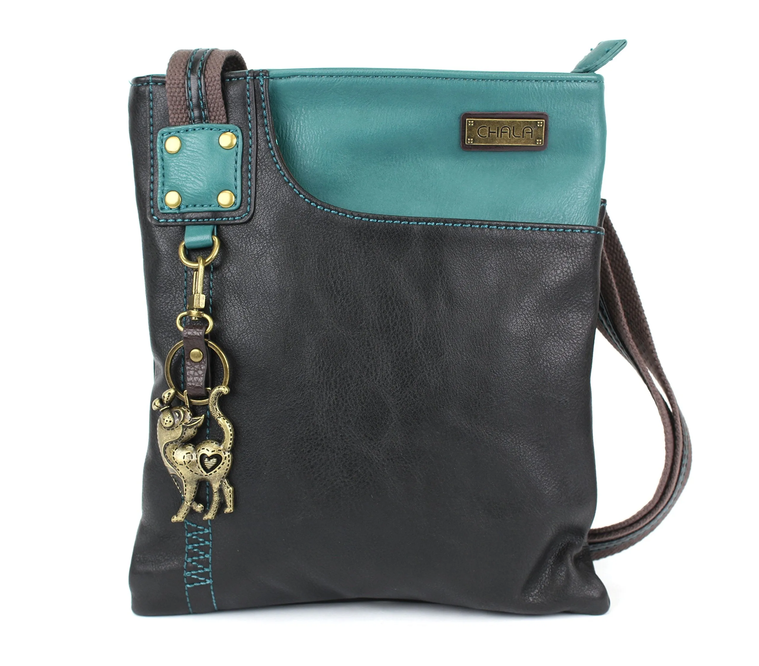 Chala Swing Pack Cell Phone Crossbody Purse with Mini Keychain- 3 Colors (28 Styles)