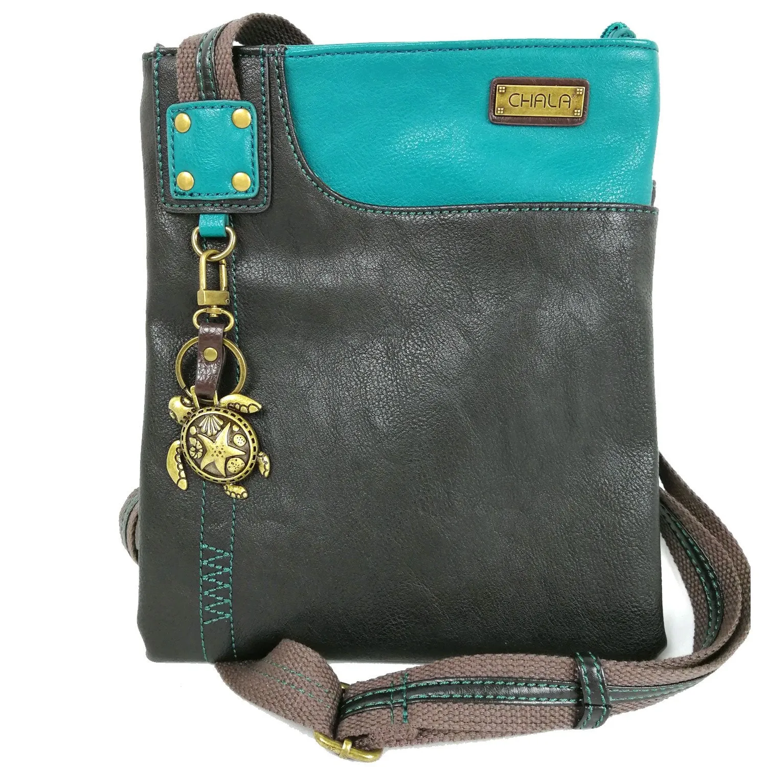 Chala Swing Pack Cell Phone Crossbody Purse with Mini Keychain- 3 Colors (28 Styles)