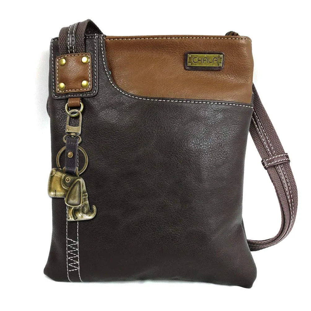Chala Swing Pack Cell Phone Crossbody Purse with Mini Keychain- 3 Colors (28 Styles)