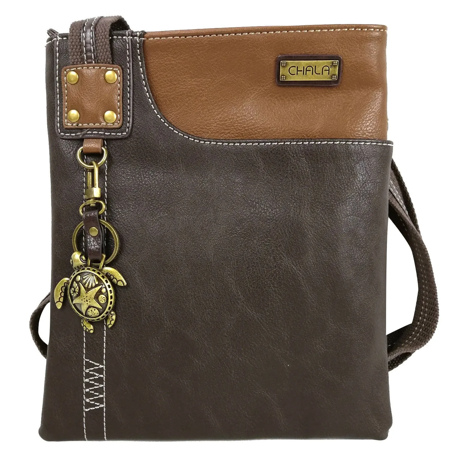 Chala Swing Pack Cell Phone Crossbody Purse with Mini Keychain- 3 Colors (28 Styles)