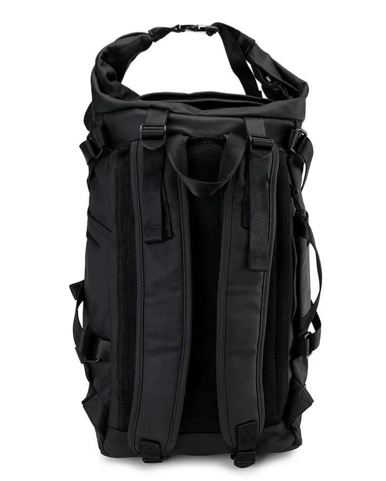 Coated Dry Foldover Backpack - Black