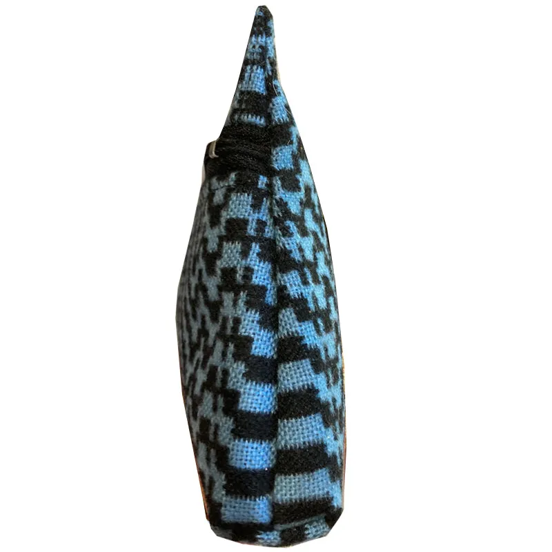 Cosmetic Bag - Blue & Black Optical 1980