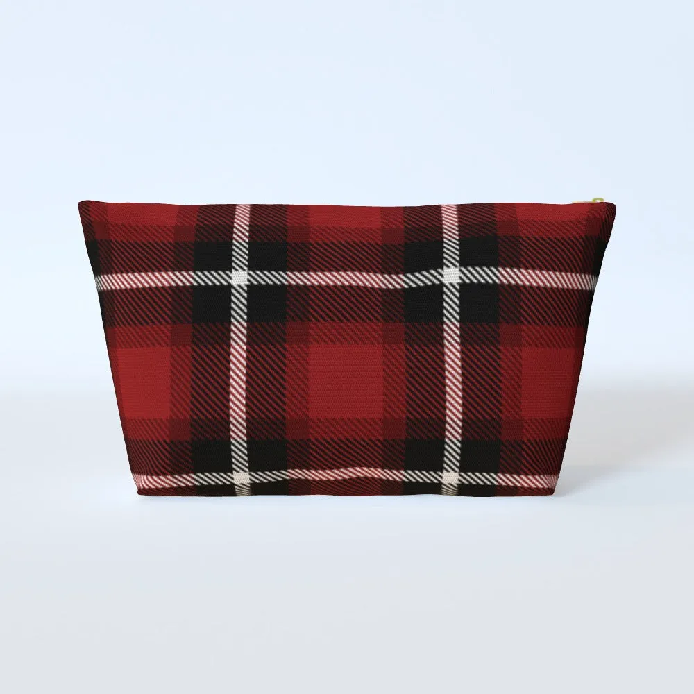 Cosmetic Bag - Textured Fabric Red