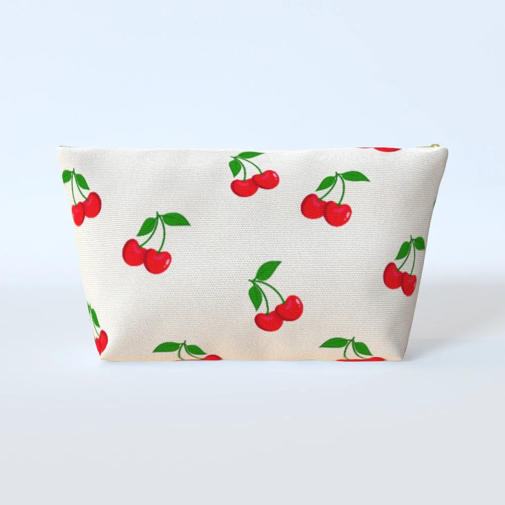 Cosmetic Bag - White Cherries