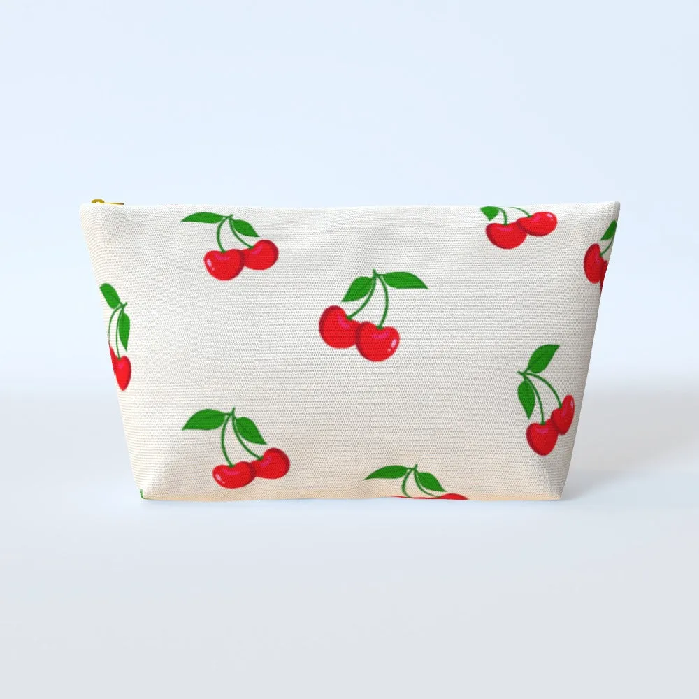 Cosmetic Bag - White Cherries