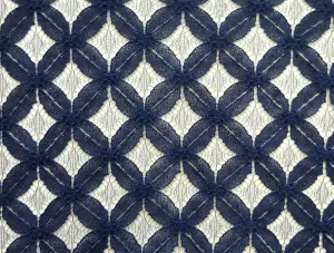 COTTON NYLON FLORAL "BRIGITTE" NON-STRETCHED LACE KNIT<br><h6>8K-NAVY<br>LACE15-CC</h6>