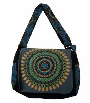 Cotton Swirl Print Messenger Bag