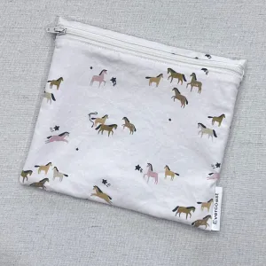 Cream Horses Reusable Sandwich Bag