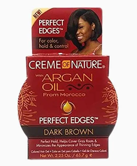 Creme Of Nature Argan Oil Perfect Edges Dark Brown Gel
