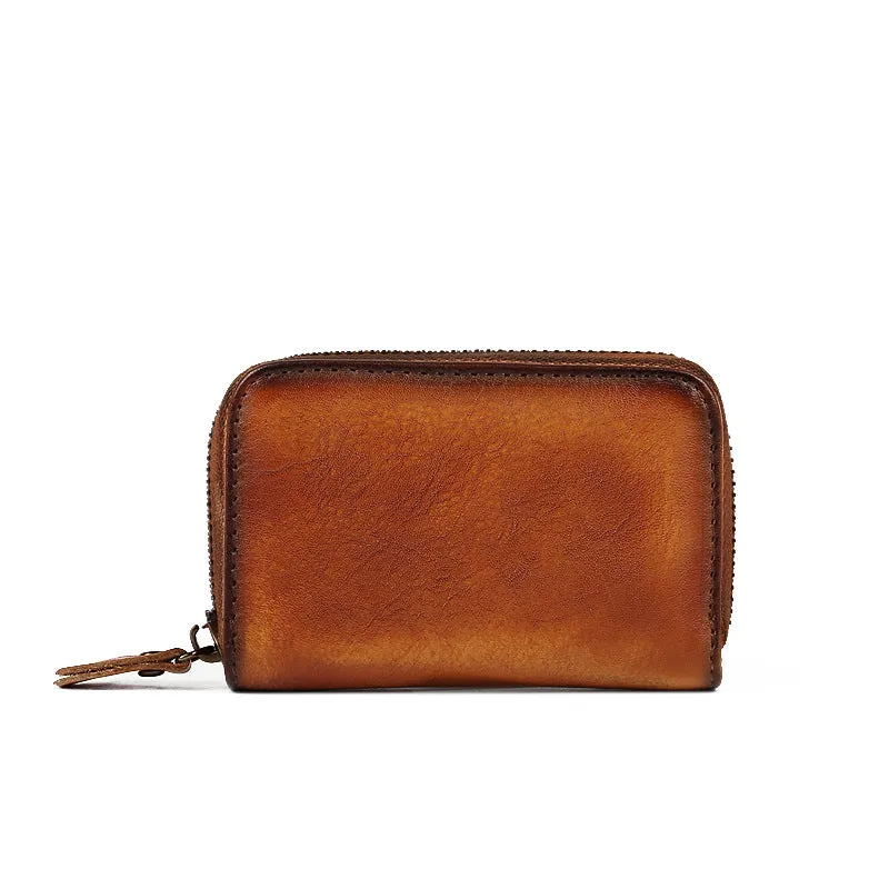 Cute Leather Zipper Small Wallet 5422