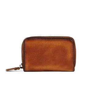 Cute Leather Zipper Small Wallet 5422