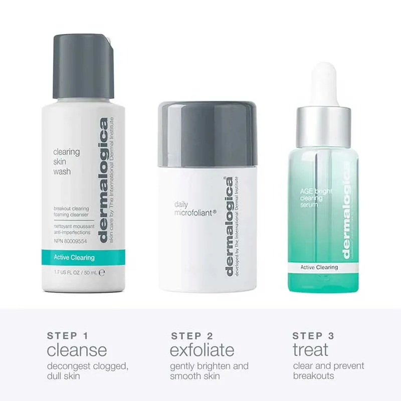 Dermalogica Active Clearing Clear   Brighten Kit