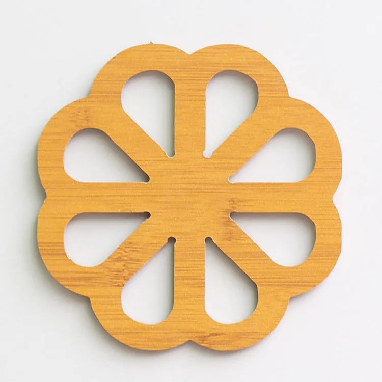Dining Table Mat 3 PCS Coasters Wooden Cartoon Heat Proof Mats