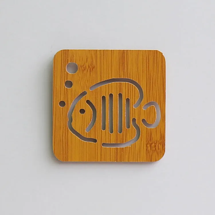 Dining Table Mat 3 PCS Coasters Wooden Cartoon Heat Proof Mats