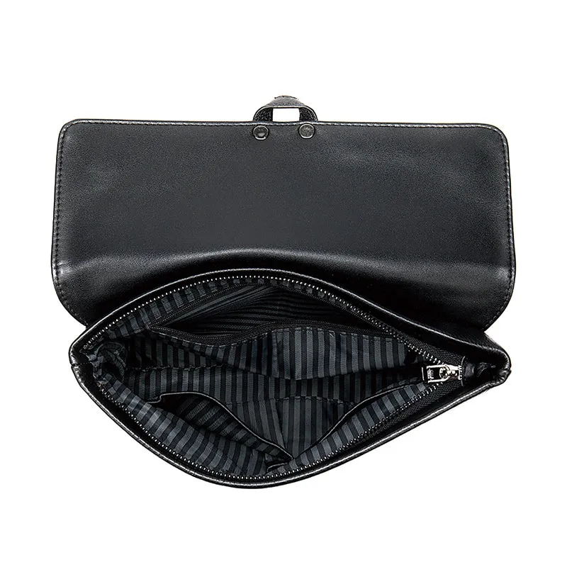 Elegant Edge Leather Clutch